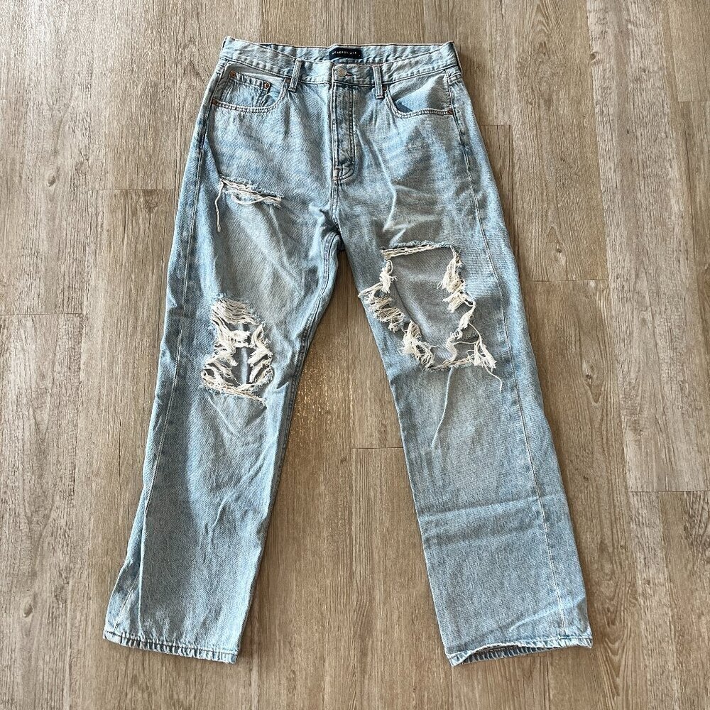 Womens Aeropostale 90's Baggy Light Wash Jeans - 14 Reg